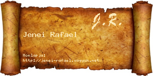Jenei Rafael névjegykártya
